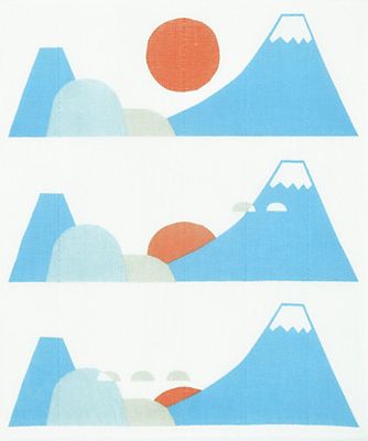 <加藤萬>かやのふきん 富士山 【三越・伊勢丹/公式】