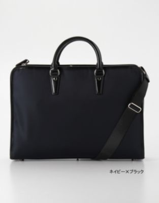 ＜ポーター/PORTER＞ ブリーフバッグ大/グロウ(383-09952) ネイビーxブラック 【三越・伊勢丹/公式】