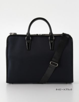 ＜ポーター/PORTER＞ ブリーフバッグ小/グロウ(383-09953) ネイビーxブラック 【三越・伊勢丹/公式】