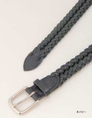 ＜ホワイトハウスコックス/WhitehouseCox＞ 細メッシュベルト(P2274) ネイビー 【三越・伊勢丹/公式】