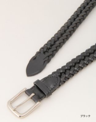 ＜ホワイトハウスコックス/WhitehouseCox＞ 細メッシュベルト(P2274) ブラック 【三越・伊勢丹/公式】