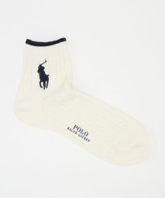 ＜POLO RALPH LAUREN (雑貨)＞ ショートソックス(2022-249) 91・ホワイト 【三越・伊勢丹/公式】