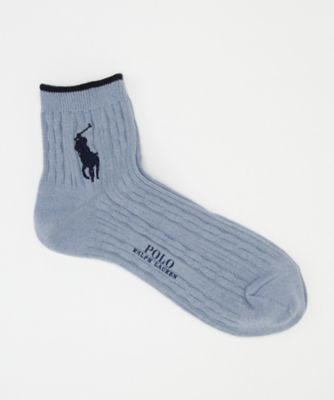 ＜POLO RALPH LAUREN (雑貨)＞ ショートソックス(2022-249) 61・ライトブルー 【三越・伊勢丹/公式】