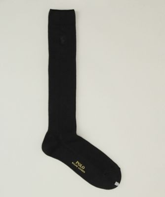 ＜POLO RALPH LAUREN (雑貨)＞ ハイソックス(2032-925) 98・ブラック 【三越・伊勢丹/公式】
