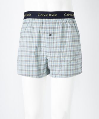 【SALE（三越）】＜カルバン・クライン アンダーウェア/Calvin Klein＞ 【S】布帛トランクス(53661513) 53・エメラルド 【三越・伊勢丹/公式】