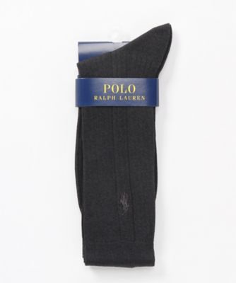 ＜POLO RALPH LAUREN (雑貨)＞ ハイソックス(02042940) 97・チャコール 【三越・伊勢丹/公式】