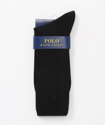 ＜POLO RALPH LAUREN (雑貨)＞ ハイソックス(02042940) 98・ブラック 【三越・伊勢丹/公式】
