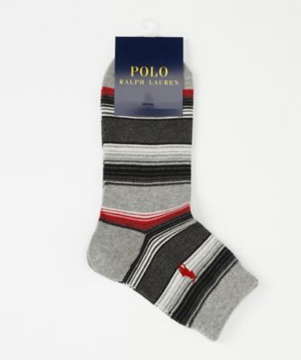 ＜POLO RALPH LAUREN (雑貨)＞ ショートソックス(2022-335) 93・グレー 【三越・伊勢丹/公式】