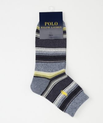 ＜POLO RALPH LAUREN (雑貨)＞ ショートソックス(2022-335) 63・ブルー 【三越・伊勢丹/公式】
