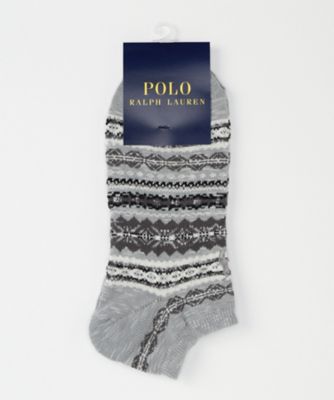 ＜POLO RALPH LAUREN (雑貨)＞ ショートソックス(2022-336) 93・グレー 【三越・伊勢丹/公式】