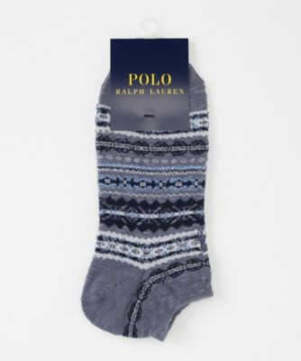 ＜POLO RALPH LAUREN (雑貨)＞ ショートソックス(2022-336) 65・ブルー 【三越・伊勢丹/公式】