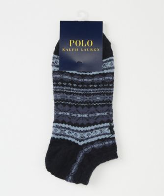 ＜POLO RALPH LAUREN (雑貨)＞ ショートソックス(2022-336) 68・ネイビー 【三越・伊勢丹/公式】