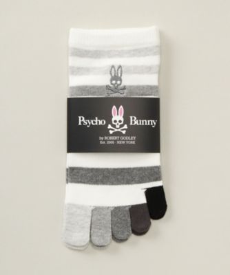 ＜サイコバニー/PSYCHO BUNNY(MEN)＞ 5本指ソックス(02442748) 90・ホワイト 【三越・伊勢丹/公式】