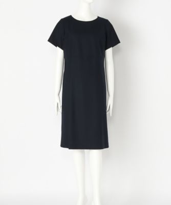 ＜ニューヨーカー/NEWYORKER＞ 大きいサイズ ストレッチ鹿の子ハイウエスト切替えワンピース(59-45-8904*)(クローバープラス) ネービーブルー(75) 【三越・伊勢丹/公式】