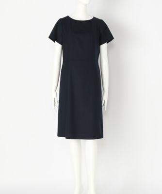 ＜ニューヨーカー/NEWYORKER＞ 大きいサイズ ストレッチ鹿の子ワンピース(59-46-8904*)(クローバープラス) ネービーブルー(75) 【三越・伊勢丹/公式】