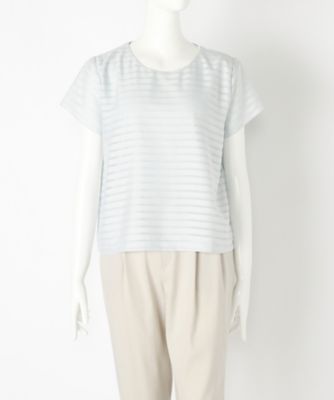 ＜ニューヨーカー/NEWYORKER＞ 大きいサイズ リヨセルコットンスムースカット アンド ソーン(54-87-8564*)(クローバー) サックス(73) 【三越・伊勢丹/公式】