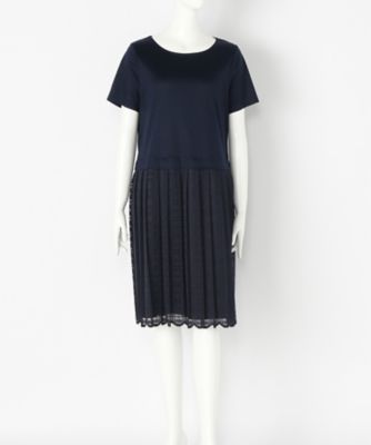 ＜ニューヨーカー/NEWYORKER＞ 大きいサイズ リヨセルコットンスムースワンピース(54-45-8572*)(クローバー) コン(75) 【三越・伊勢丹/公式】