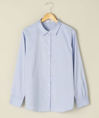 ＜ニューヨーカー/NEWYORKER＞ 大きいサイズ ストレッチピンオックシャツ(59-61-9104*)(クローバープラス) サックス(73) 【三越・伊勢丹/公式】