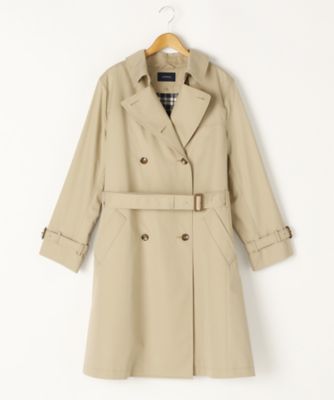 ＜ニューヨーカー/NEWYORKER＞ 大きいサイズ ベンタイルギャバジンコート(59-51-9301*)(クローバープラス) ベージュ(33) 【三越・伊勢丹/公式】