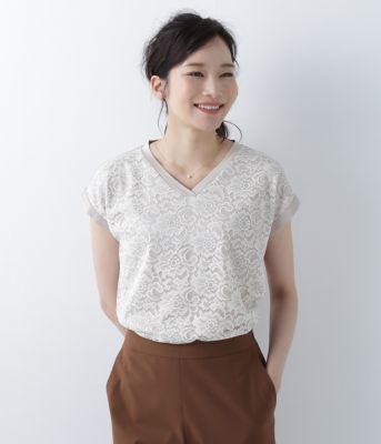 ＜ニューヨーカー/NEWYORKER＞ 大きいサイズ リヨセルコットンスムース汗染防止加工カット アンド ソーン(59-85-9511*)(クローバープラス) シロ(01) 【三越・伊勢丹/公式】