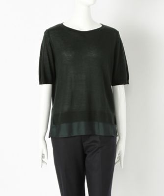 ＜ニューヨーカー/NEWYORKER＞ 大きいサイズ ハイツイストリヨセルウールニット(59-75-9522)(クローバープラス) ミドリ(60) 【三越・伊勢丹/公式】