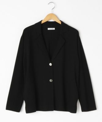 ＜ニューヨーカー/NEWYORKER＞ 大きいサイズ エクストラファインウール2/46カーディガン(54-71-9541)(クローバー) クロ(05) 【三越・伊勢丹/公式】