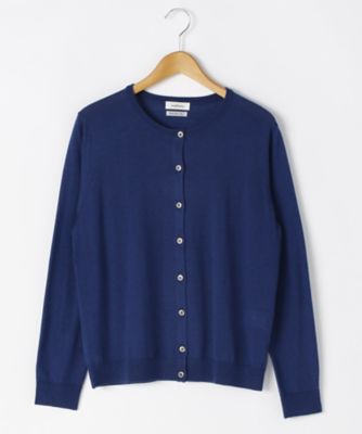 ＜ニューヨーカー/NEWYORKER＞ 大きいサイズ キャッシュウールカーディガン(59-71-9711*)(クローバープラス) アオ(70) 【三越・伊勢丹/公式】