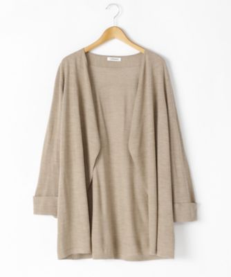 ＜ニューヨーカー/NEWYORKER＞ 大きいサイズ レーヨンウールメランジカーディガン(59-71-9631*)(クローバープラス) ベージュ(33) 【三越・伊勢丹/公式】