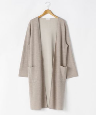 ＜ニューヨーカー/NEWYORKER＞ 大きいサイズ ダブルフェイスニットコート(59-51-9534*)(クローバープラス) ベージュ(33) 【三越・伊勢丹/公式】