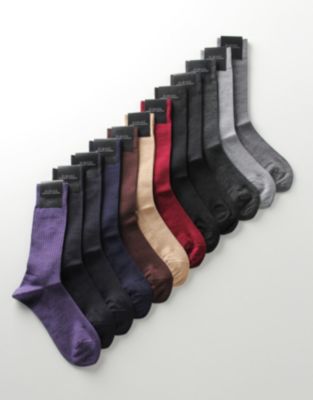 ＜ディバーゼ/DIBASE＞ ウール混紡 ビジネス靴下(15IS100) 20：ネイビー 【三越・伊勢丹/公式】