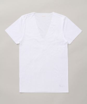 ＜シーク/SEEK＞ ▼VネックTシャツ/CUT OFF PREMIUM(EE3814) 03・白 【三越・伊勢丹/公式】