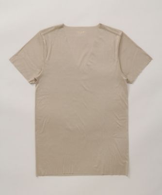 ＜シーク/SEEK＞ ▼VネックTシャツ/CUT OFF PREMIUM(EE3814) 44・ベージュ 【三越・伊勢丹/公式】