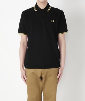 ＜フレッドペリー/Fred Perry＞ ポロシャツ(M12N) 157・ブラックxゴールドxゴールド 【三越・伊勢丹/公式】