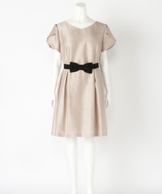 ＜ef-de L＞ 大きいサイズ ポリエステルシャンタンワンピース(55-71121424)(クローバープラス) ベージュ(42) 【三越・伊勢丹/公式】