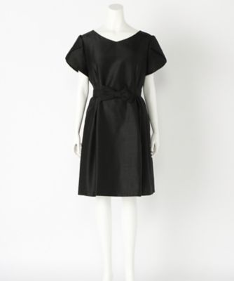 ＜ef-de L＞ 大きいサイズ ポリエステルシャンタンワンピース(55-71121424)(クローバープラス) クロ(10) 【三越・伊勢丹/公式】