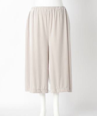 【SALE（伊勢丹）】＜SUPERIOR CLOSET L＞ 大きいサイズ OMI ストレッチベロアガウチョパンツ(75-72196401)(クローバープラス) アイボリー(22) 【三越・伊勢丹/公式】