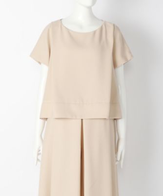 【SALE（伊勢丹）】＜ef-de L＞ 大きいサイズ ポルシェダブルクロス ブラウス(55-72182432)(クローバープラス) ベージュ(42) 【三越・伊勢丹/公式】