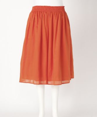 【SALE（伊勢丹）】＜SUPERIOR CLOSET L＞ 大きいサイズ エアリーコットンスカート(75-72152251)(クローバープラス) オレンジ(71) 【三越・伊勢丹/公式】