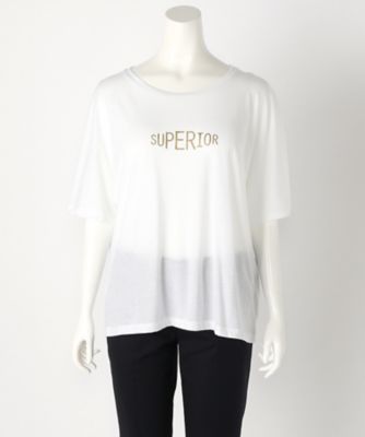 【SALE（伊勢丹）】＜SUPERIOR CLOSET L＞ 大きいサイズ 天竺 カット アンド ソーンプルオーバー(75-72190429)(クローバープラス) シロ(20) 【三越・伊勢丹/公式】