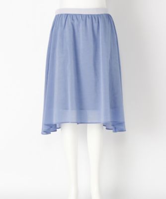 【SALE（伊勢丹）】＜ef-de L＞ 大きいサイズ シースルーシフォンスカート(55-72152434)(クローバープラス) ブルー(61) 【三越・伊勢丹/公式】