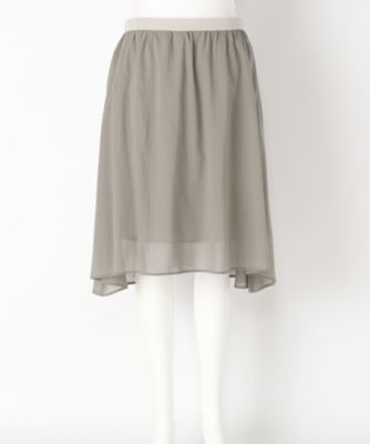 【SALE（伊勢丹）】＜ef-de L＞ 大きいサイズ シースルーシフォンスカート(55-72152434)(クローバープラス) ミディアムグレー(12) 【三越・伊勢丹/公式】