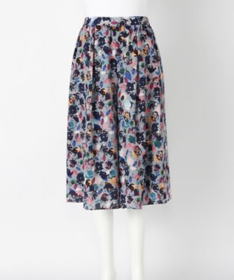 【SALE（伊勢丹）】＜ef-de L＞ 大きいサイズ カラフルプリント パンツ(55-73161407)(クローバープラス) グレー(11) 【三越・伊勢丹/公式】