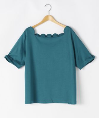 【SALE（伊勢丹）】＜ef-de L＞ 大きいサイズ ラッセル衿プルオーバー(55-73190408)(クローバープラス) ブルーグリーン(55) 【三越・伊勢丹/公式】