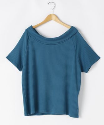 【SALE（伊勢丹）】＜ef-de L＞ 大きいサイズ 針抜きスムース カット アンド ソーン(55-73190412)(クローバープラス) ブルーグリーン(55) 【三越・伊勢丹/公式】