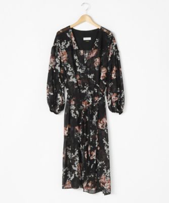 ＜SUPERIOR CLOSET L＞ 大きいサイズ 花柄プリントワンピース(7573121414)(クローバープラス) クロ(10) 【三越・伊勢丹/公式】