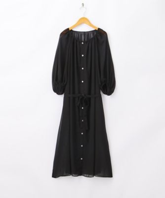 ＜SUPERIOR CLOSET L＞ 大きいサイズ OMI PVシフォン ワンピース(75-73121601)(クローバー) クロ(10) 【三越・伊勢丹/公式】