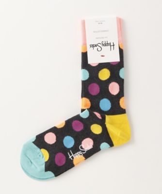 ＜ハッピーソックス/Happy Socks＞ レギュラーソックス(605003) 017・チャコール 【三越・伊勢丹/公式】
