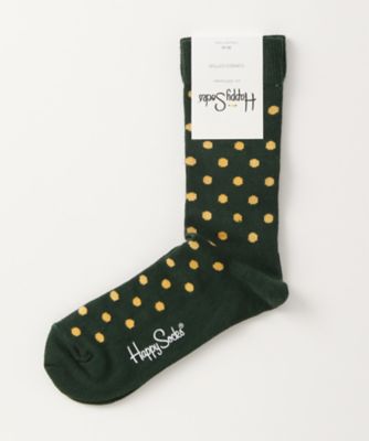 ＜ハッピーソックス/Happy Socks＞ レギュラーソックス(605028) 085・グリーン 【三越・伊勢丹/公式】