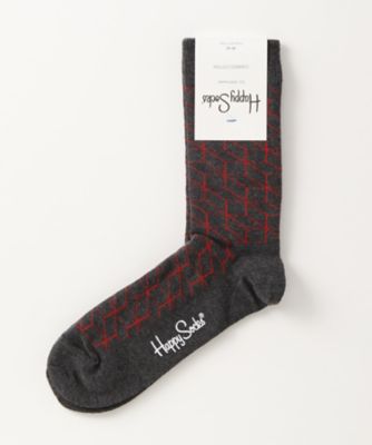 ＜ハッピーソックス/Happy Socks＞ レギュラーソックス(605029) 017・チャコールグレー 【三越・伊勢丹/公式】