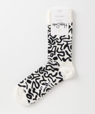 ＜ハッピーソックス/Happy Socks＞ レギュラーソックス(605042) 010・ホワイト 【三越・伊勢丹/公式】